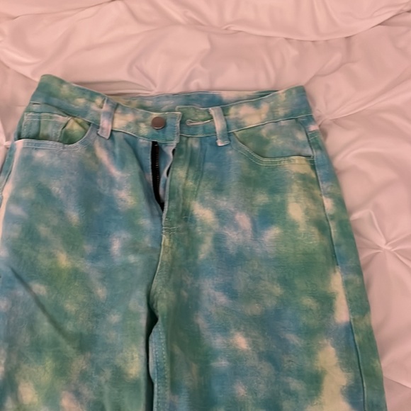 Green straight leg jeans - Picture 2 of 3